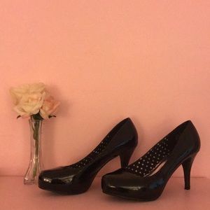 Rampage Black Patent Heels